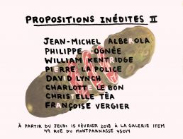 Propositions inédites II flyer Charlotte Le Bon