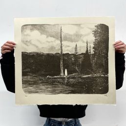 Fantôme d’Amour / Falcon Lake Drawing Lithography Charlotte Le Bon
